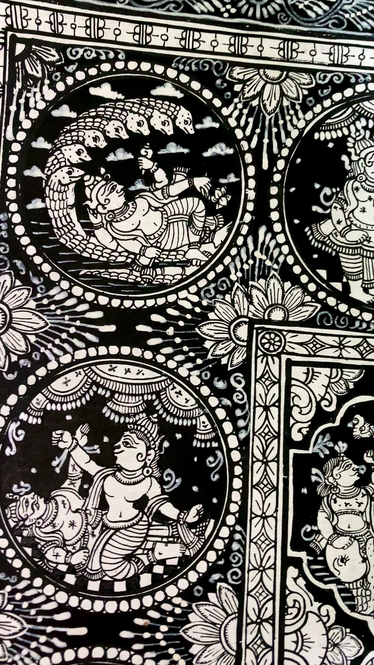 The Monochromatic Krishna Epic: Narrative Pattachitra Masterpiece