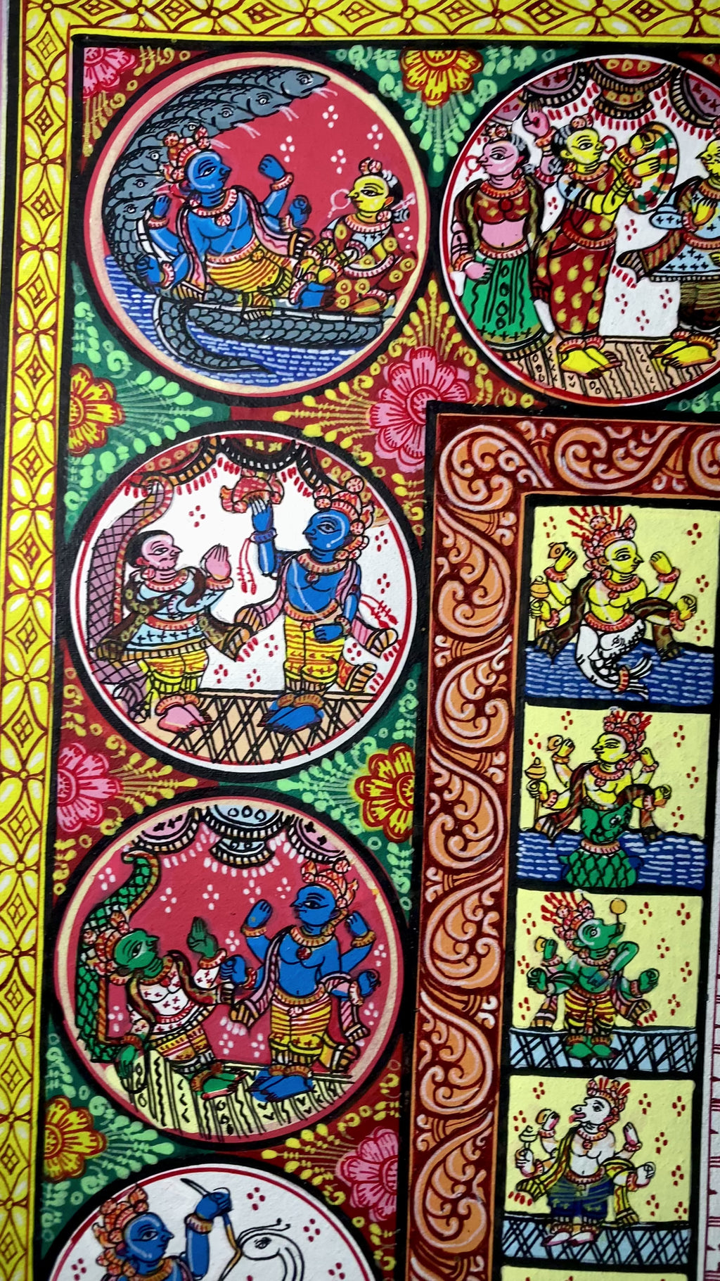The Divine Leela of Krishna: Authentic Pattachitra Masterpiece
